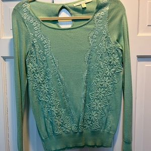 Lace Front Sweater